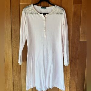 Ralph Lauren Vintage Lace Trim Long Sleeve night dress